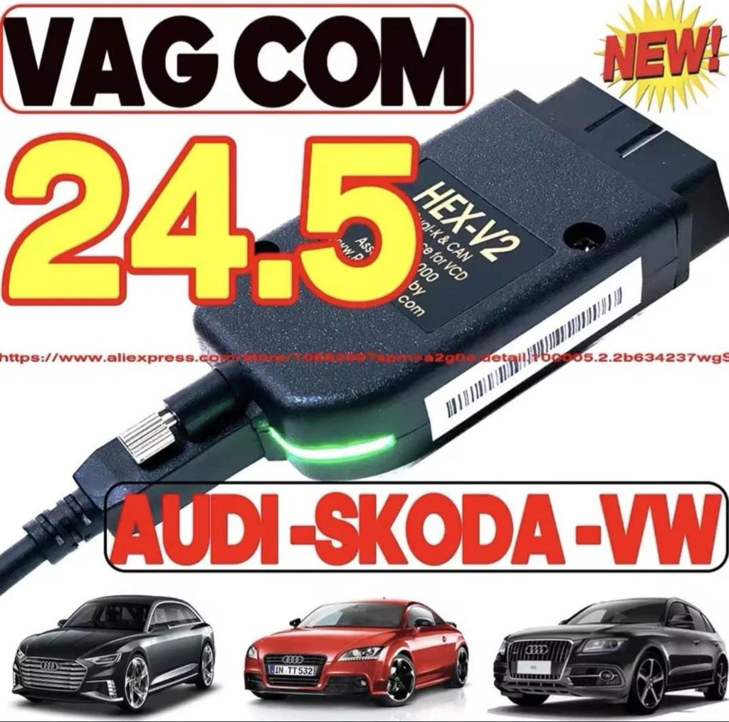 VCDS Cable HEX V2 24.5 usb Interface For VW Audi Skoda Seat Diagnostic Tool